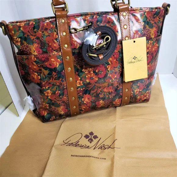 NWT Patricia Nash Leather Rustic Nature Collection Handbag Tote - Picture 4 of 14